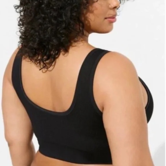Torrid Curve Rib Scoop Bralette Size 3 Black - Picture 2 of 7